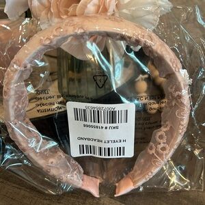 Torrid Blush Pink Embroidered Eyelet Headband